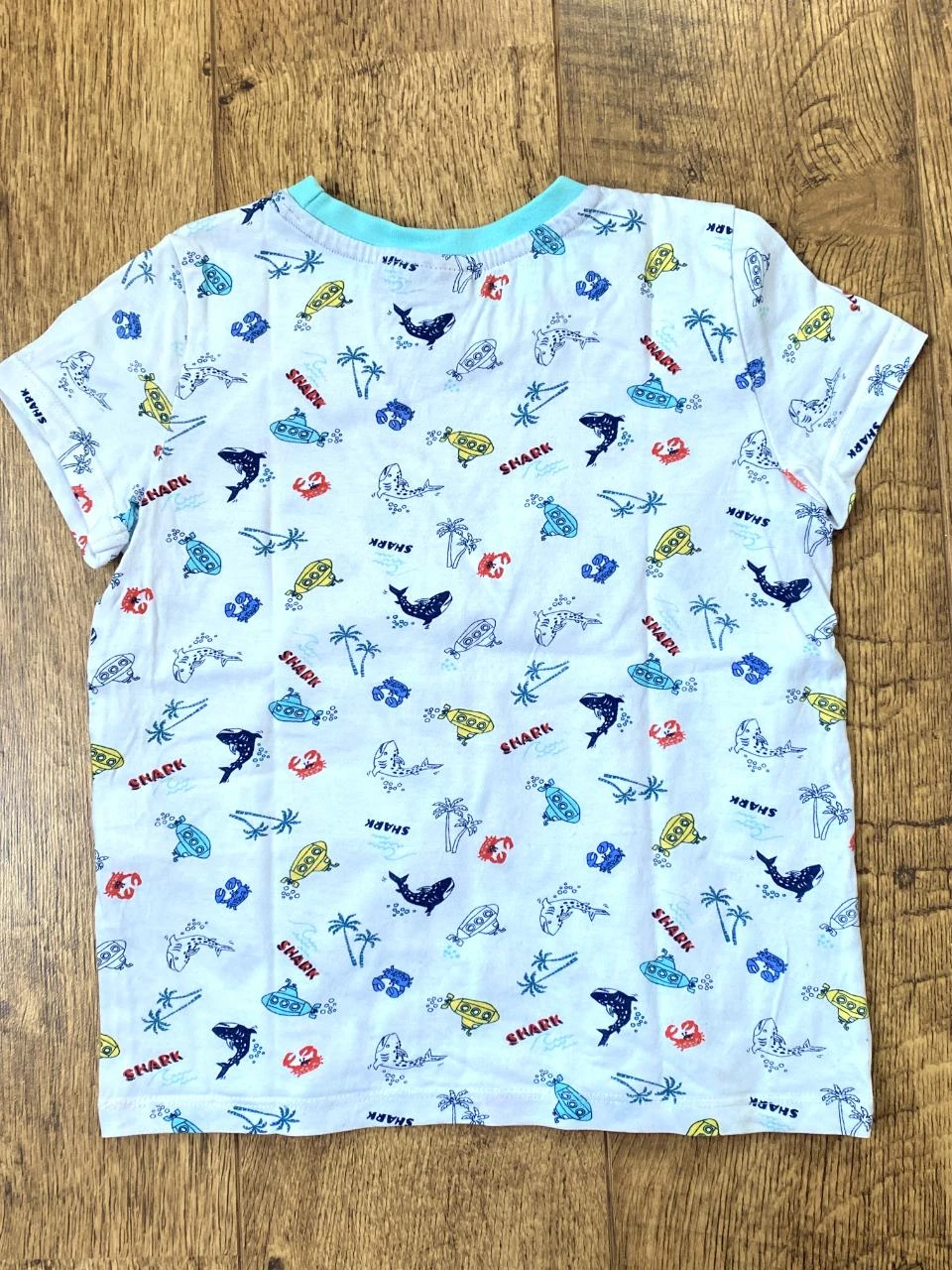 T-shirt Sergent Major 5 jaar wit bedrukt zee – Haaien & onderzeeboten 100% katoen – photo 4